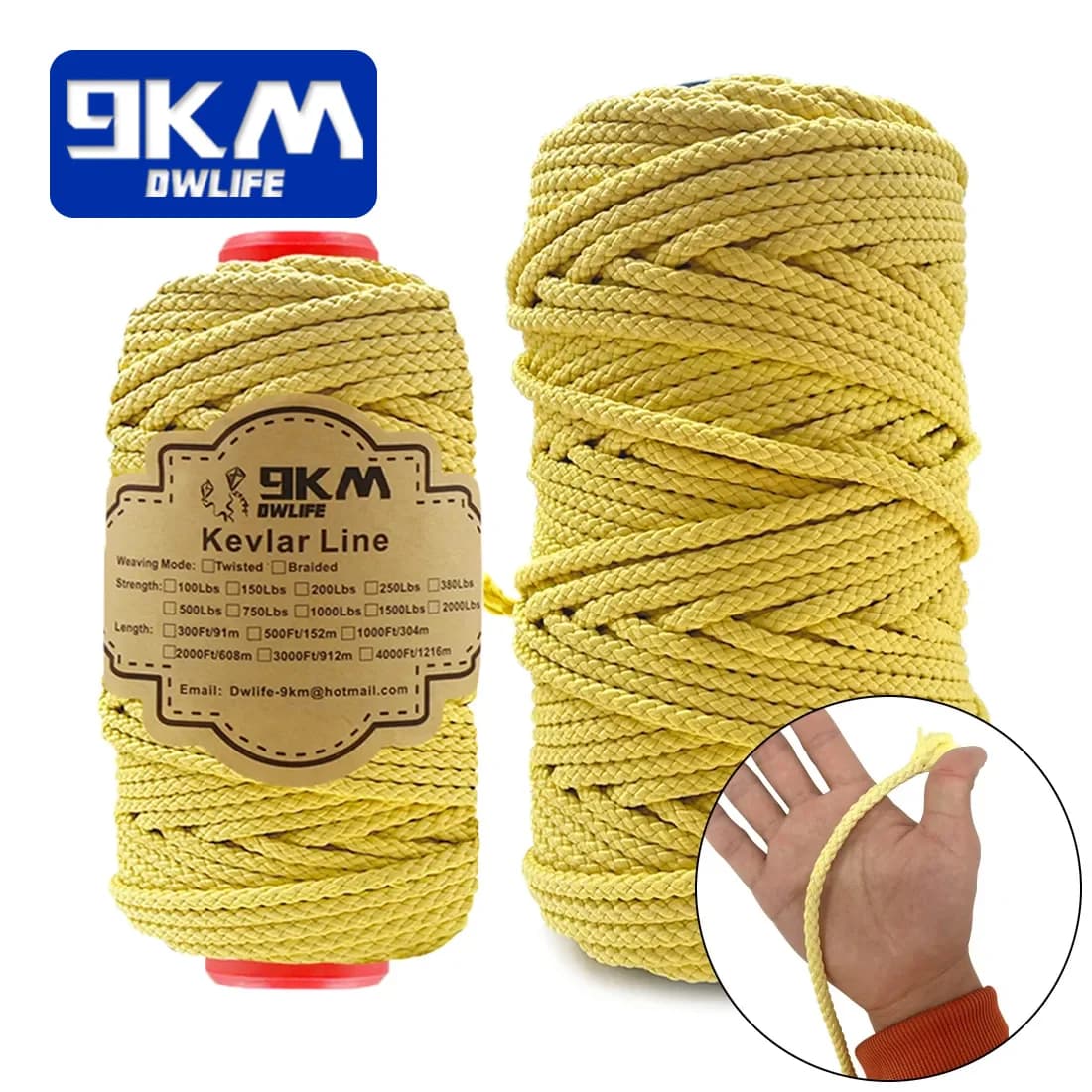 Fir împletit Kevlar de înaltă rezistență, 1.6-6.8mm