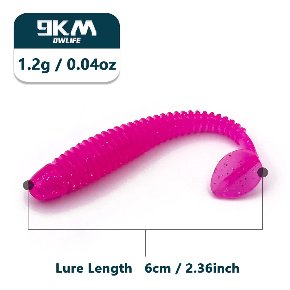 Momeli moi tip swimbait, coadă T, set 15 buc