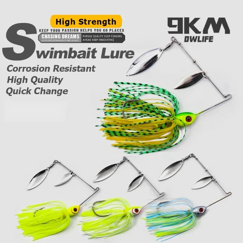 Năluci Spinnerbait Jig cu Lamă pentru Șalău și Păstrăv