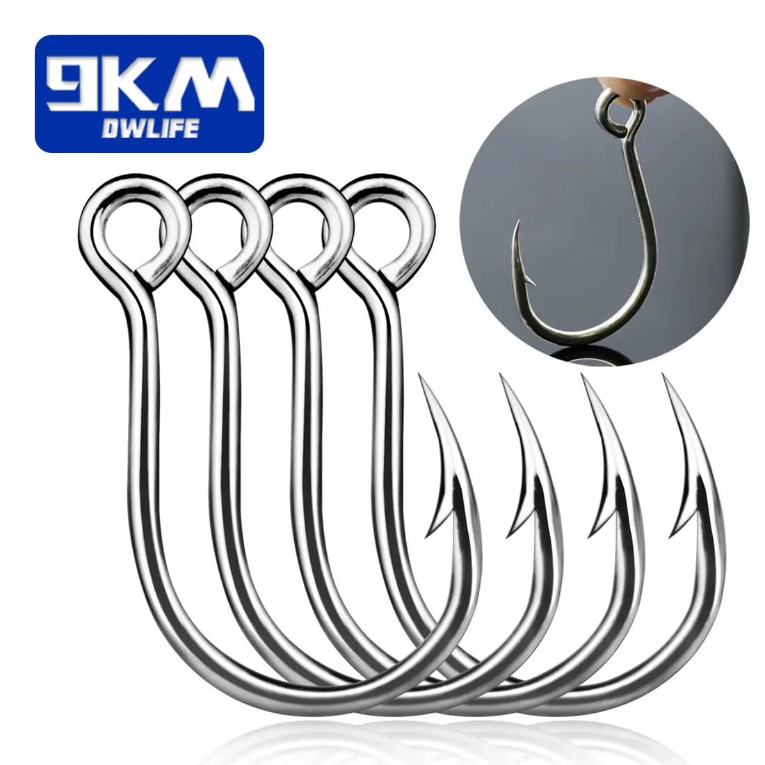 Cârlige Jigging Inline pentru Carp, Oțel cu Conținut Ridicat de Carbon, 25 Buc