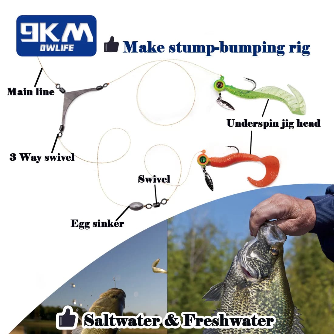 Cârlige jig head cu spinner Willow Blade Underspin