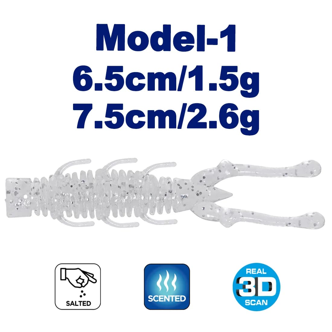 Năluci moi din plastic imitând larve de libelulă