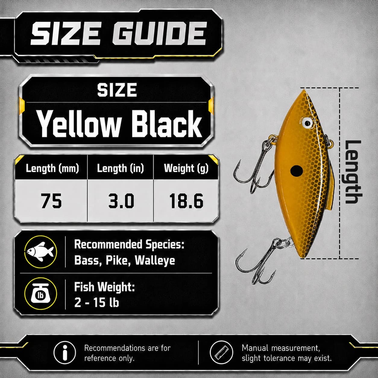 3 buc. Crankbait fără buză, scufundător, cu clopoțel