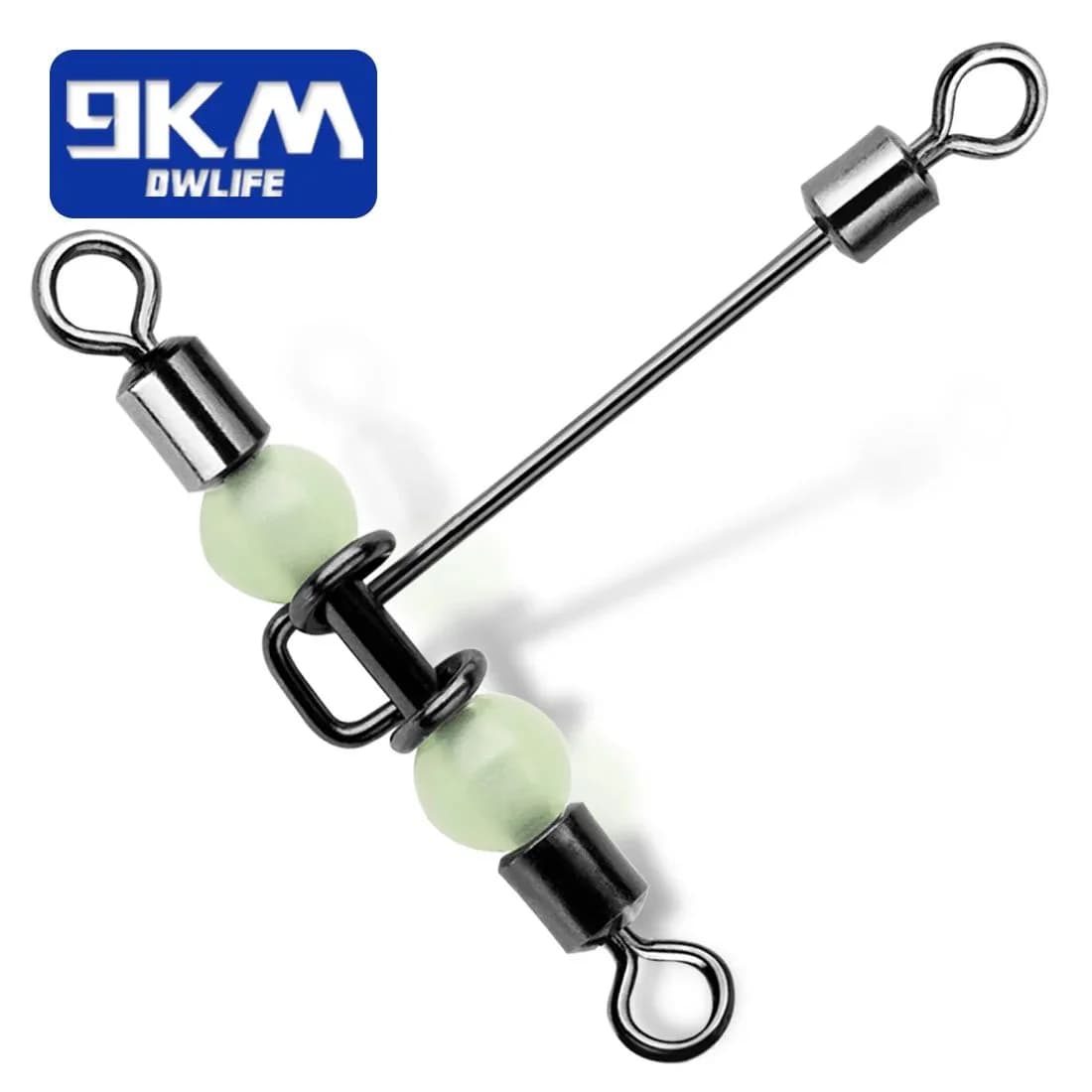 Rulmenți Rotativi Tripla Cu Beads Luminoase pentru Pescuit