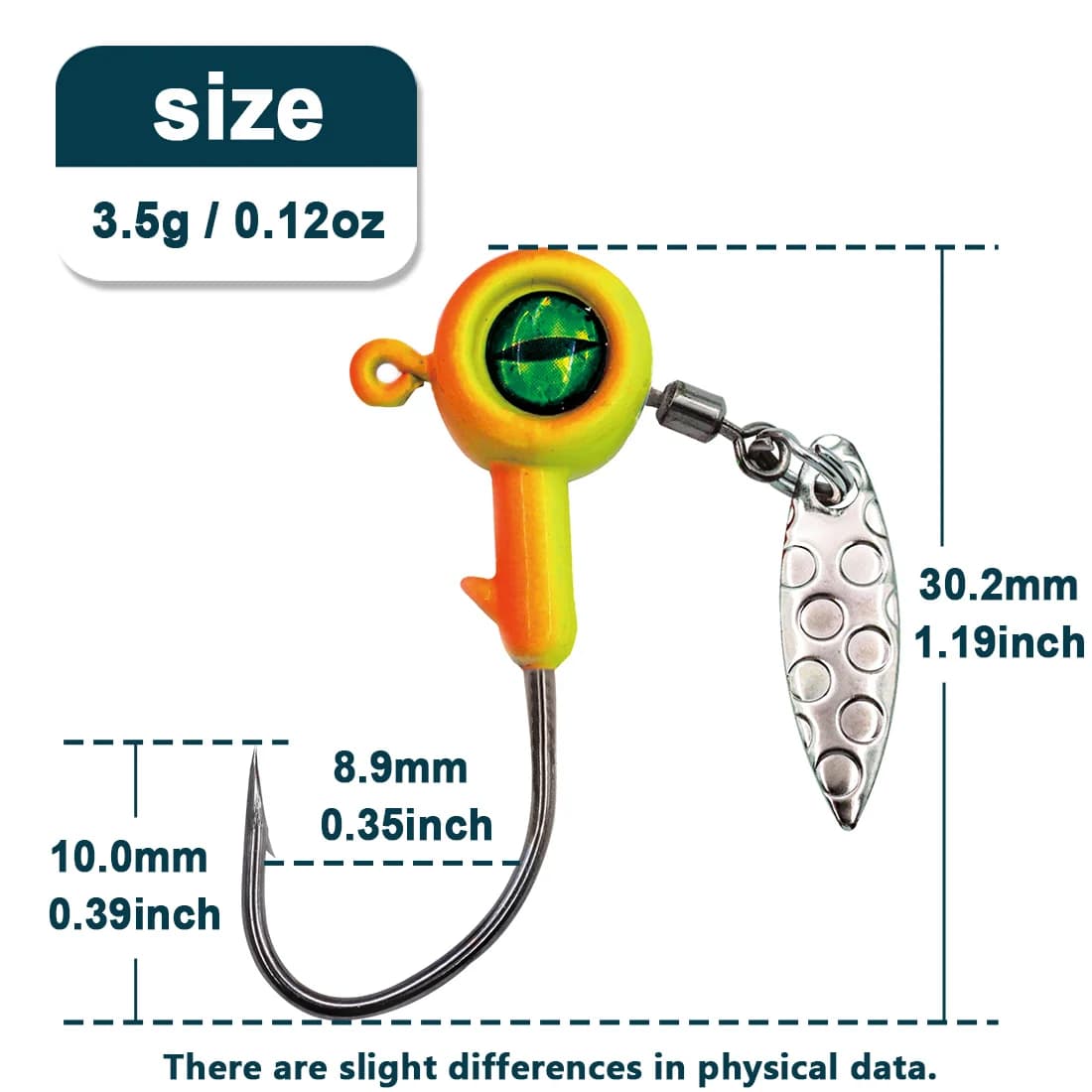Cârlige jig head cu spinner Willow Blade Underspin