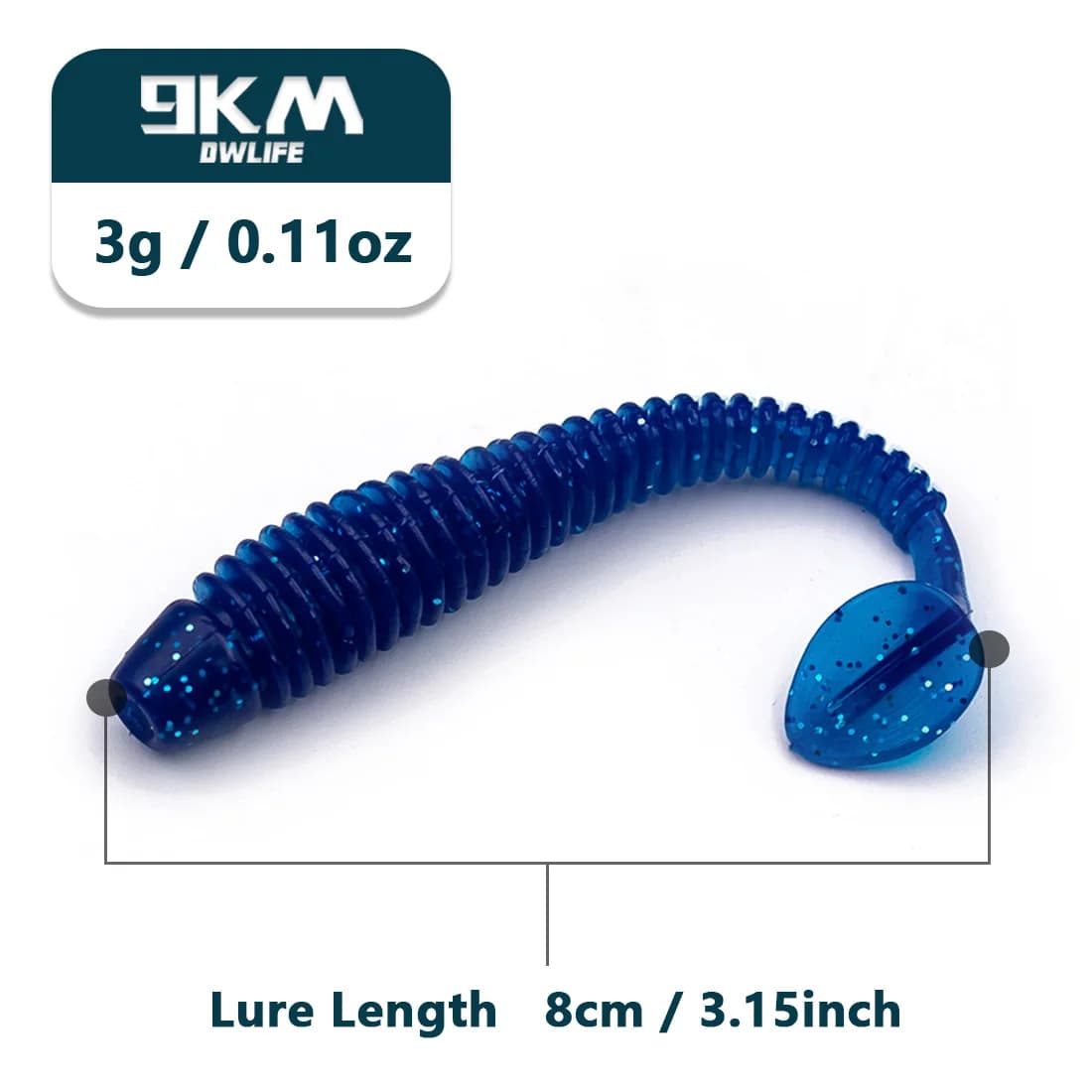 Momeli moi tip swimbait, coadă T, set 15 buc