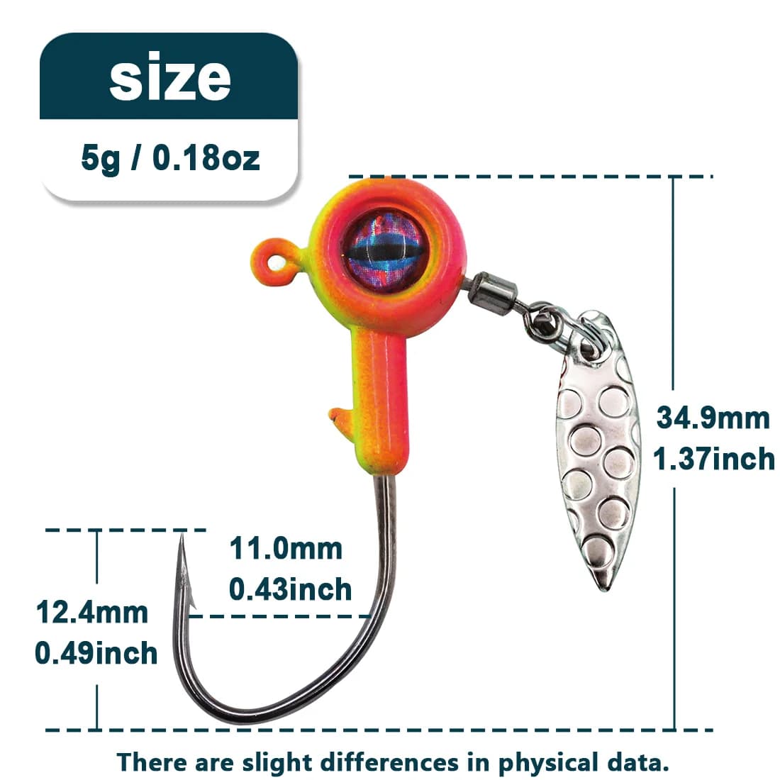 Cârlige jig head cu spinner Willow Blade Underspin