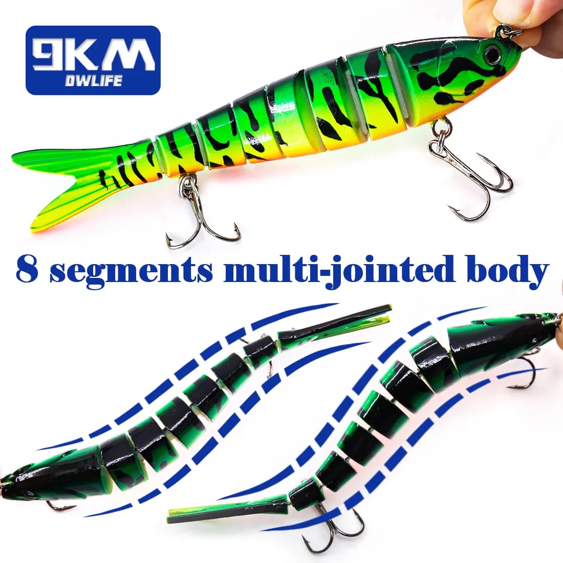 Nalu Swimbait Multi-Joint, Scufundare Lentă, 27g